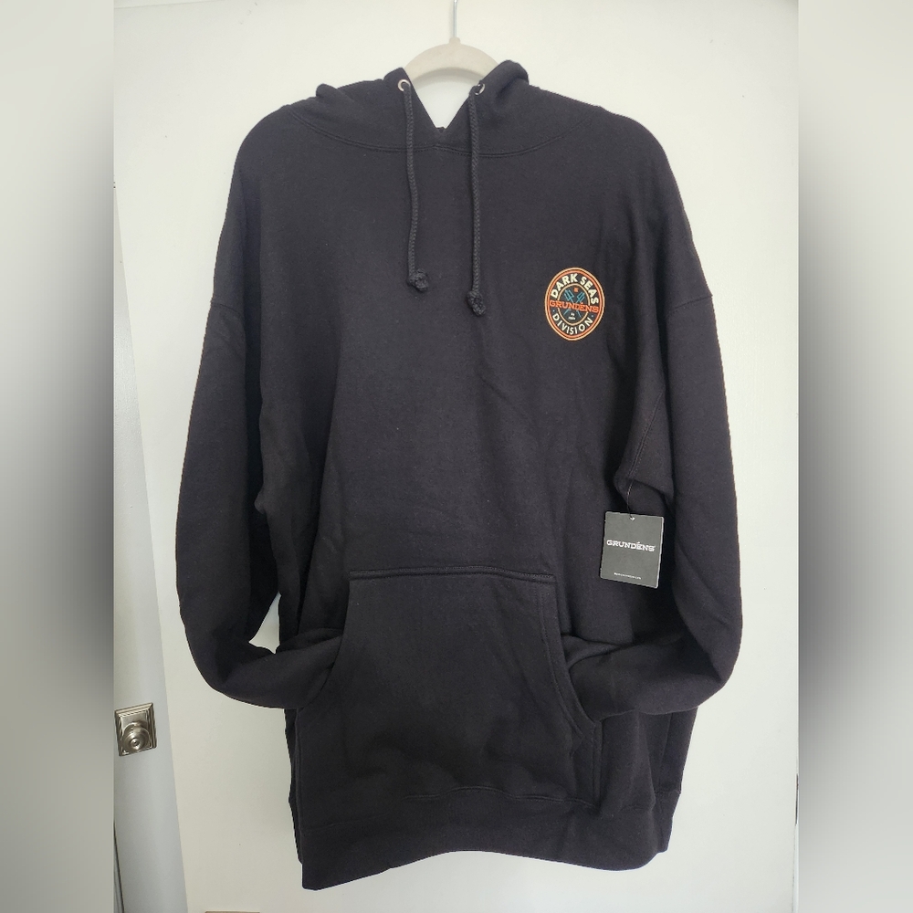 Dark Seas X Grundens Day Job Black Hoodie 2XL *NEW*